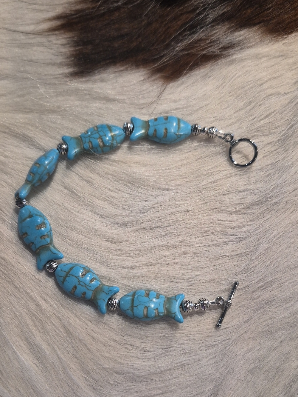 Turquoise Fish Bead Bracelet - Women Jewelry